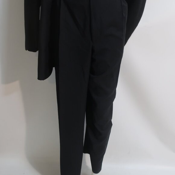 Mens Ermenegildo Zegna Black One Button Blazer, Tuxedo Style Pant Suit 60/US 50 - Picture 11 of 15
